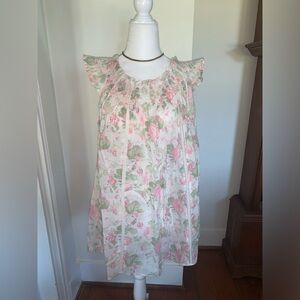 Loveshack Fancy Pink Floral Dress/Tunic